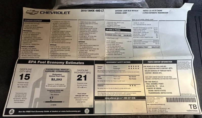 
								2010 Chevrolet Tahoe LT 4×4 full									