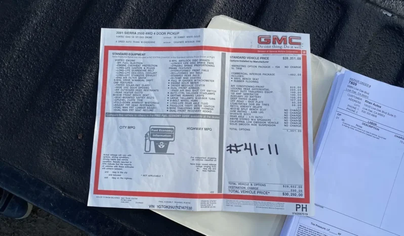 
								2001 GMC Sierra 2500 Extended Cab 4×4 full									