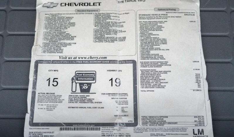 
								2006 Chevrolet Tahoe Z71 4×4 full									