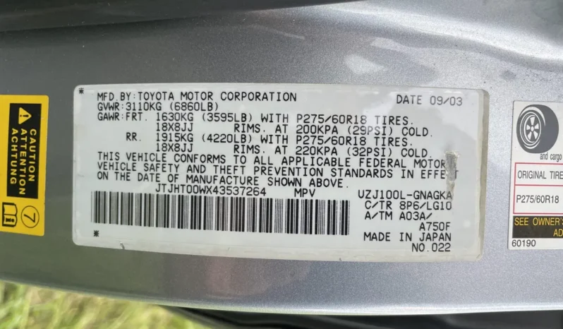 
								2004 Lexus LX470 full									